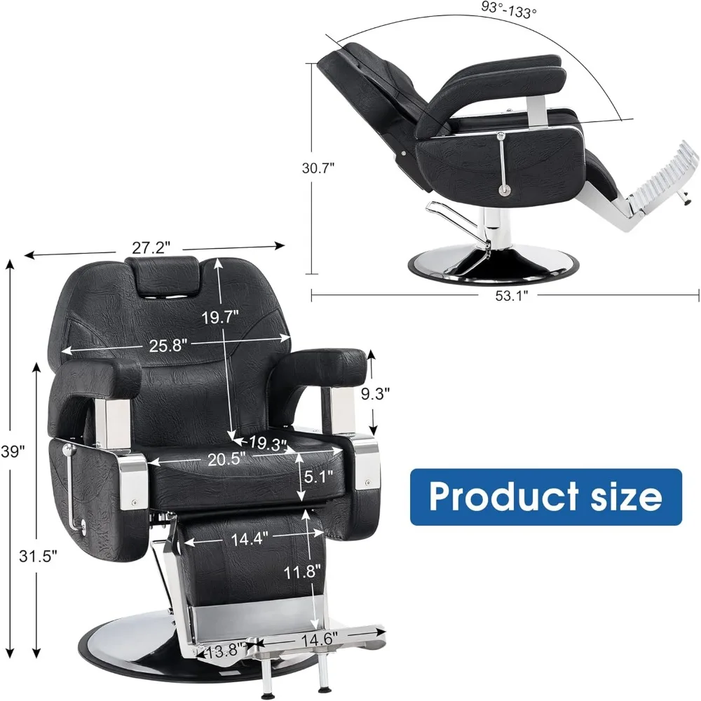 Hydraulic Recline Barber Chair All Purpose Salon Beauty Spa Styling Equipment 9206