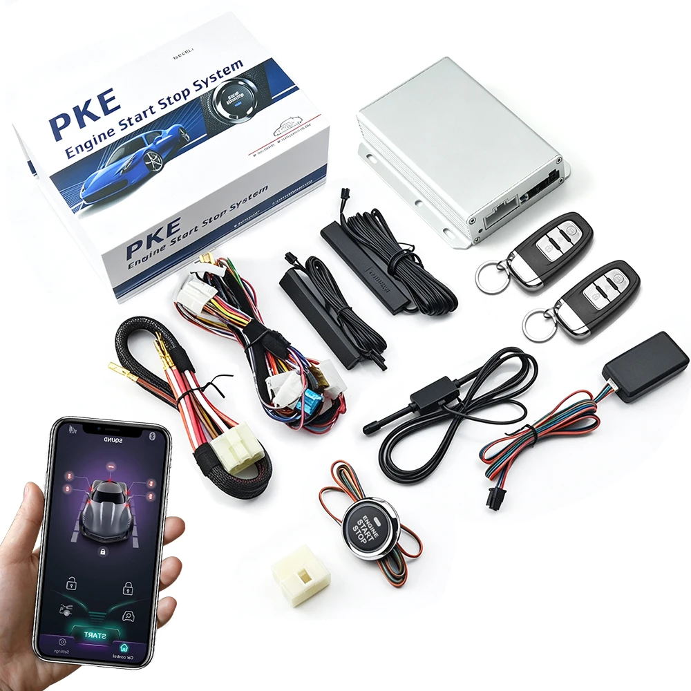 Keyless Entry System Remote Start Stop Auto Lock Unlock Auto Window Roll up Remote Trunk Release Anti Hijack Alert Car Alarm