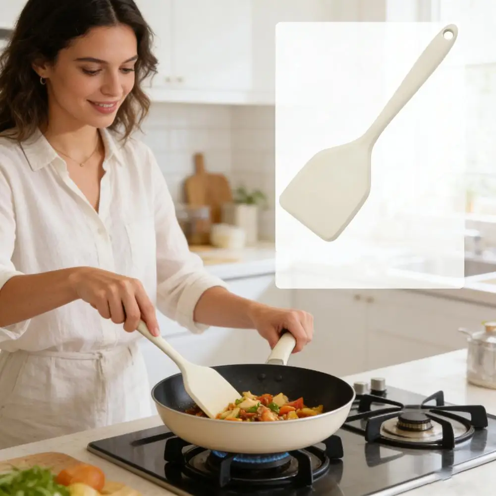 Temperature Spatula Mini Silicone Spatula Set for Non-stick Cookware Heat-resistant Soup Spoon with Hanging Loop Flexible