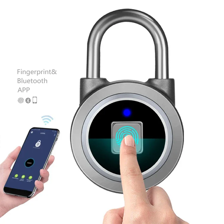 

Fingerprint Padlock APP BLE Gym Lock USB Rechargeable Thumbprint Lock Small Electronic Fingerprint Padlock