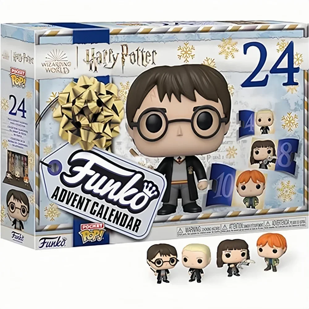 24Pcs Funko Pop Harry Potter Blind Box DC Super Heroes Batman Mystery Box Christmas Advent Calendar Surprise Guess Boxs Kids Toy