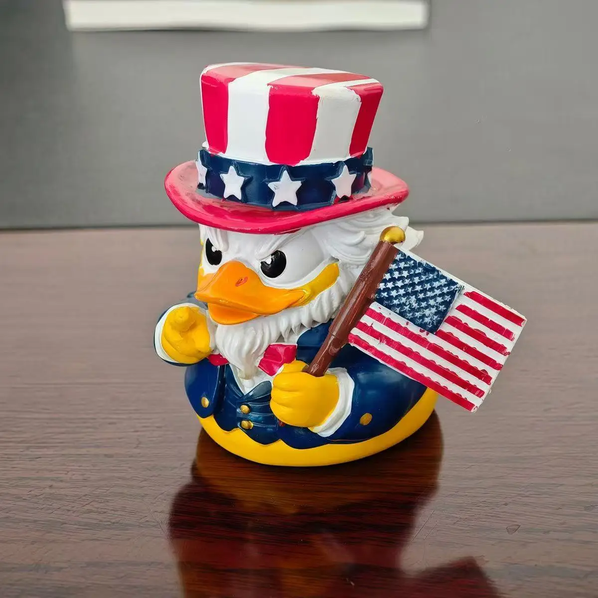 YANG-4. Juli Patriotische Onkel Sam Enten-Figur aus Harz, Sammlerstück - Heim- und Partydekoration