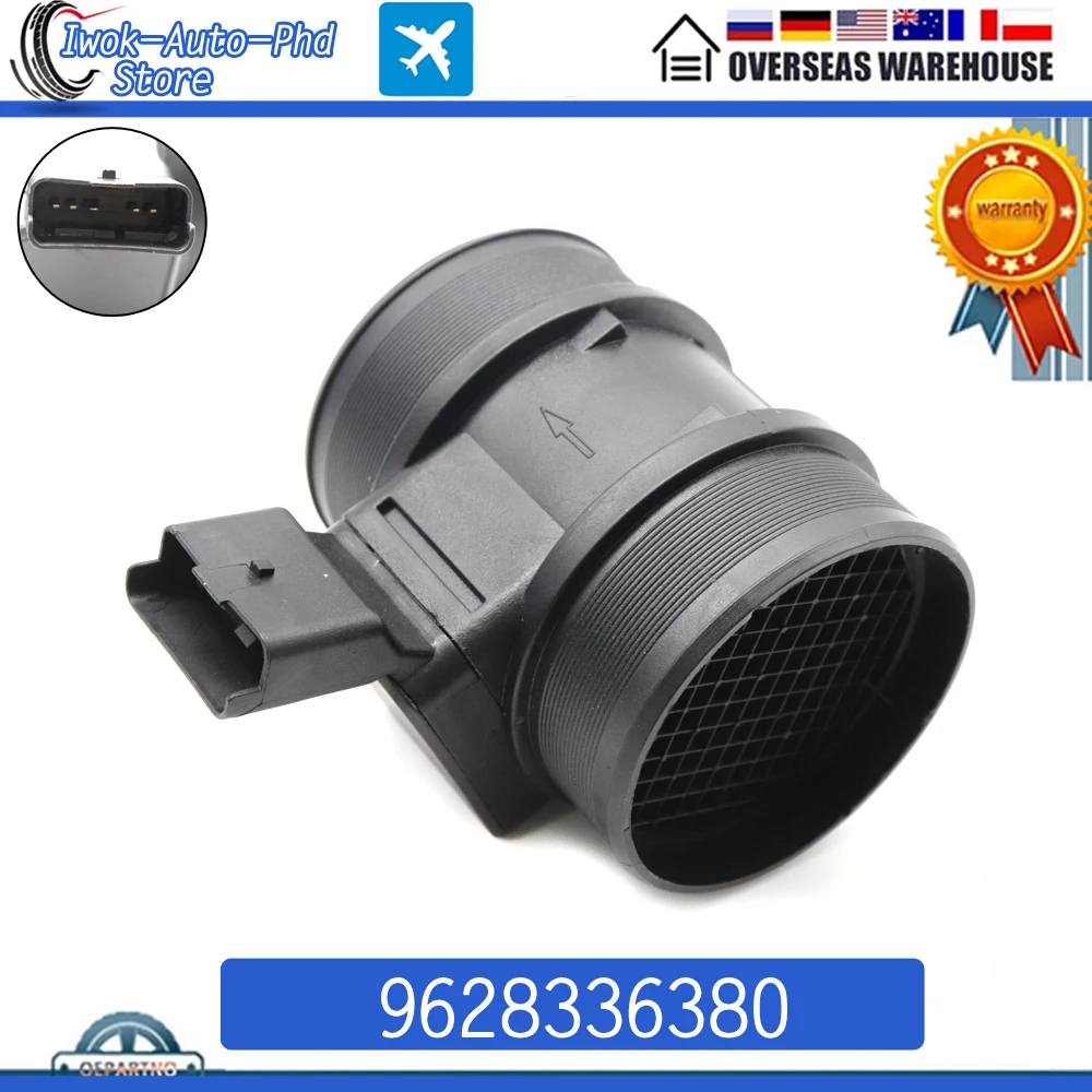 9628336380 MAF MASS AIR FLOW METER SENSOR For Citroen Berlingo C15 Jumper Xsara Fiat Ducato Peugeot 206 306 307