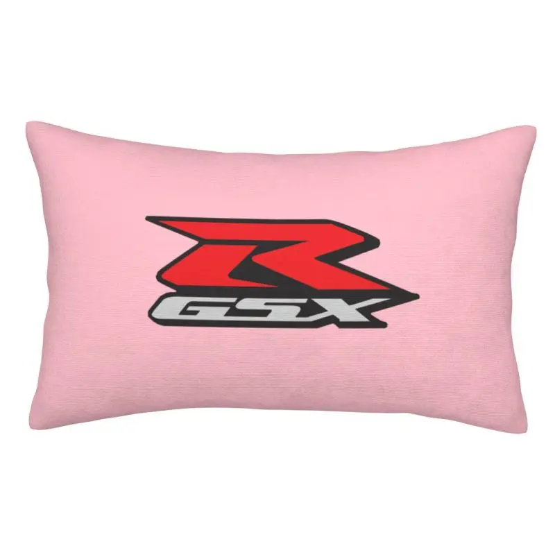 Custom Motorcycle-Suzukies GSXR Racing Motor Cushion Cover 50cmx35cm Velvet Luxury Throw Pillow Case Rectangle