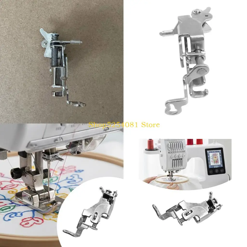 

AXYC Sturdy Metal Quilting Presser Foot Extended Flatbed Sewing Attachment Advanced Cloth Guidance Expert Tailoring Accessory