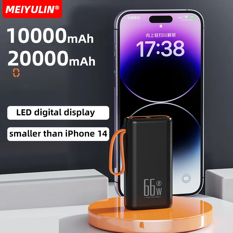 

Large Capacity Power Bank 20000mAh 10000mAh USB C Portable Phone Fast Charger External Spare Battery For Samsung iPhone Xiaomi