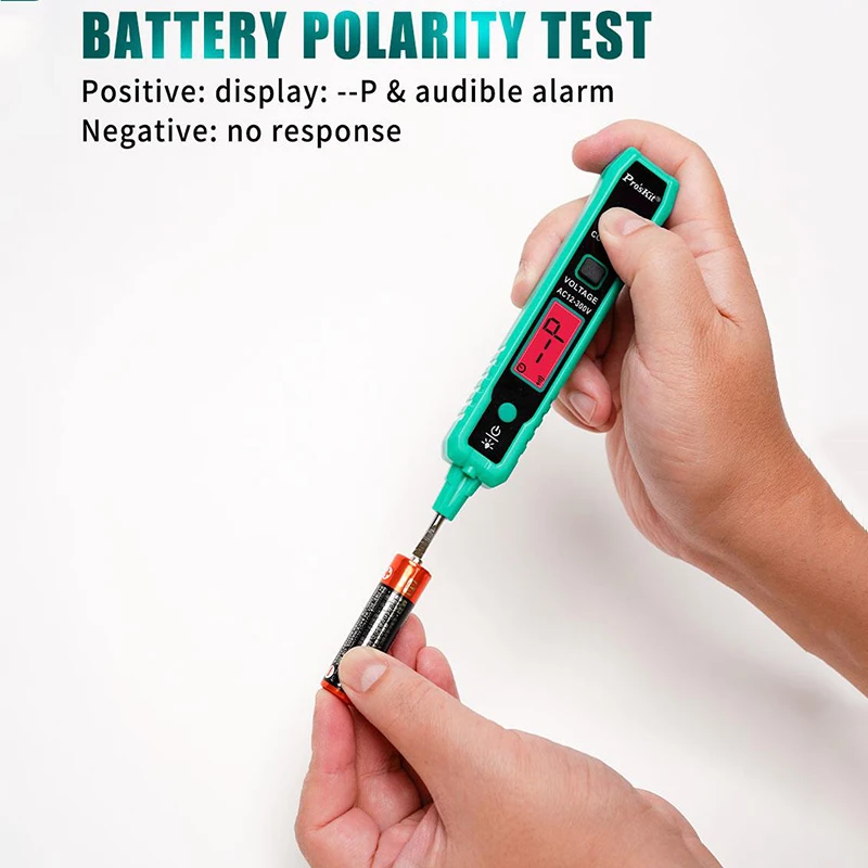 Pro'sKit NT-320-C Multifunctional Test Pen  special use Electrical Induction Test Pen digital display test pen for electricians