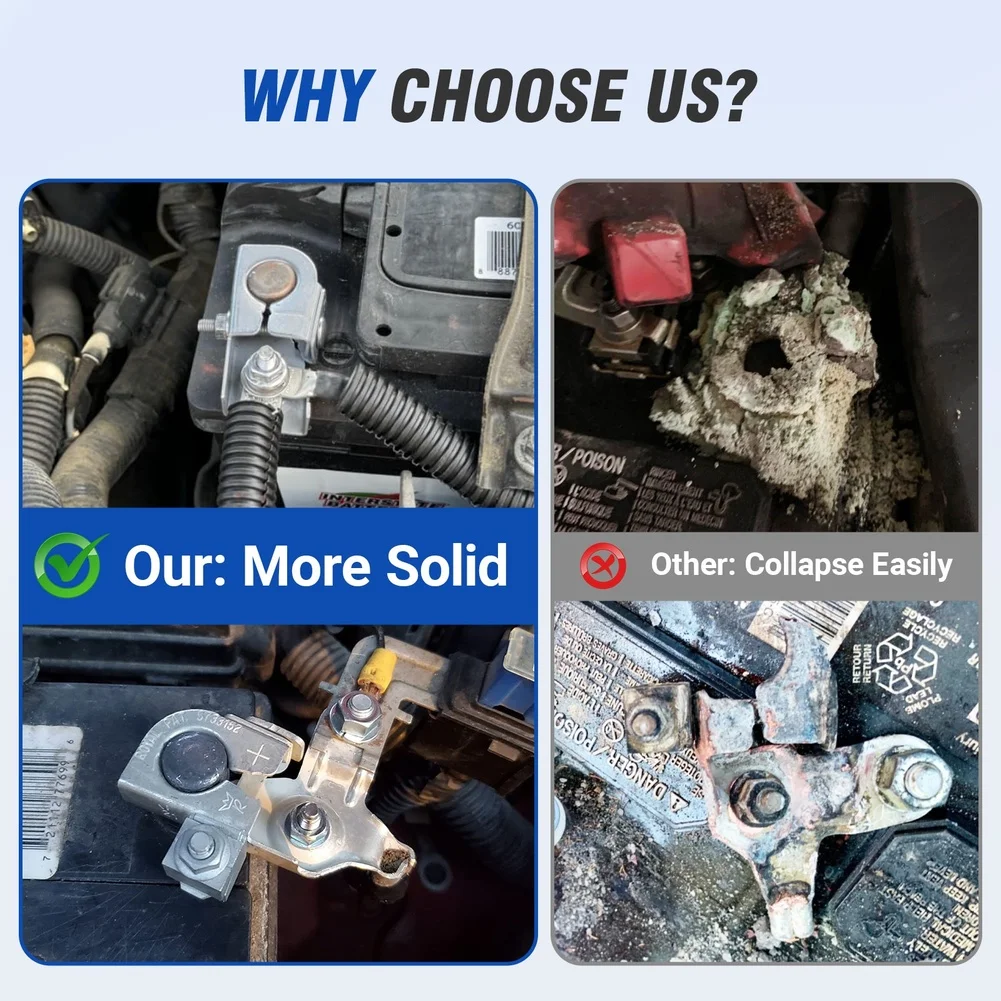 

Полный комплект для замены клемм аккумулятора для Ford F150 2011-2017, включает положительные и отрицательные клеммы и монтажные комплектующие