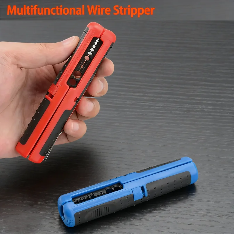 Multifunctional Cable Wire Stripper Cutter Pliers Hand Tool Hardware Tool Portable Anti-skid Handle Strip Pen Clip
