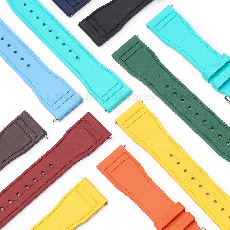 Soft Rubber Silicone Watch Strap 20mm 21mm 22mm for IWC for Pilot's Band Quick Release Men Women Sport Waterproof Belt Bracelet