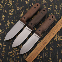 DC53 integrated steel linen handle fixed knife, outdoor self-defense hunting survival camping hiking portable tool knife