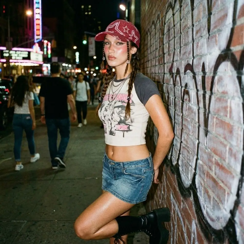 

Korean Style Headscarf Baseball Hat Star Print Pentagram Strappy Scarf Hat Sunscreen Hair Band Letter Headscarf Hat Summer