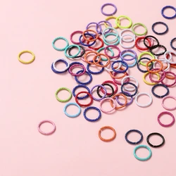 50pcs 8/10/12mm Round Jump Rings Colorful Twisted Open Split Rings Jump Rings Connector For DIY Jewelry Makings Finding Supplies
