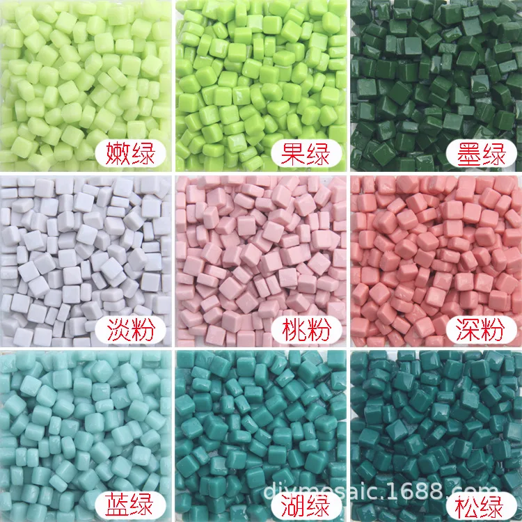 Jade Loose Grain 0.8cm Small Mosaic Color DIY Creative Handmade Stone Material Gems  Caulk Strip Mosaic  Wholesale Bulk 1kg