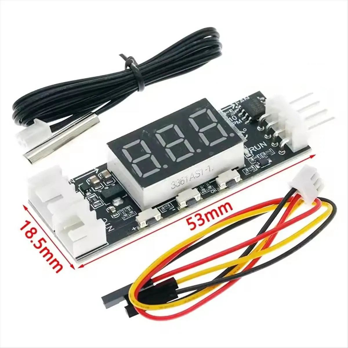 (ABGQ) DC12V 3A 4 Wire PWM Fan Temperature Control Speed Governor Fan Speed Controller Digital Display Module Power Supply
