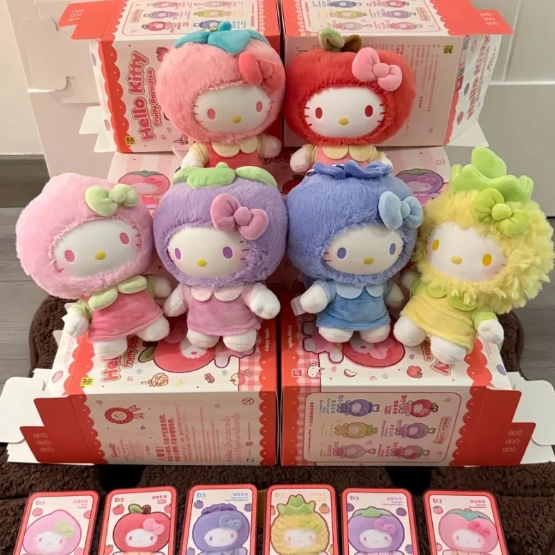 

Лидер продаж, серия Hellokitty Fruit Paradise, слепая коробка, милое настольное украшение, подарки на день рождения, в наличии