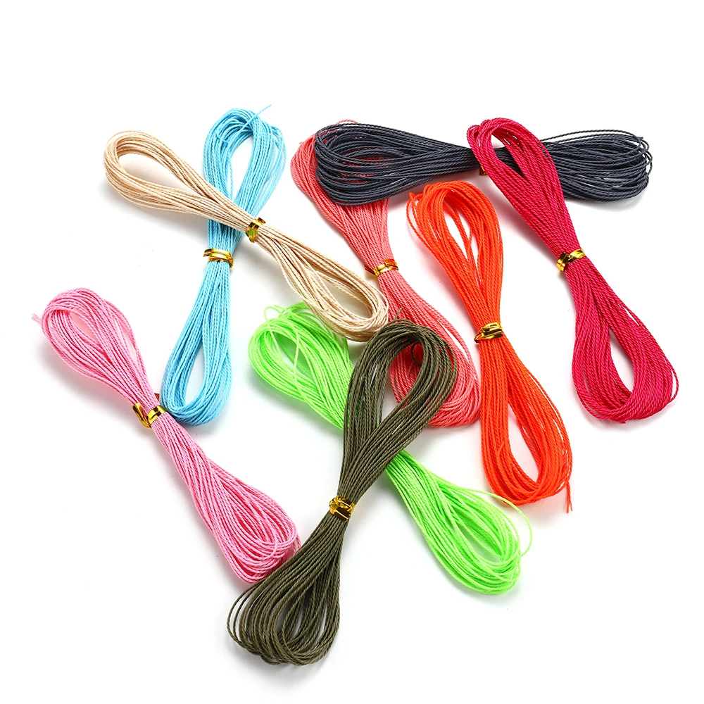 10m/Lot 1mm Waxed Cotton String Beading Cord Rope for DIY Bracelet Necklace Jewelry Making Supplies Accessories
