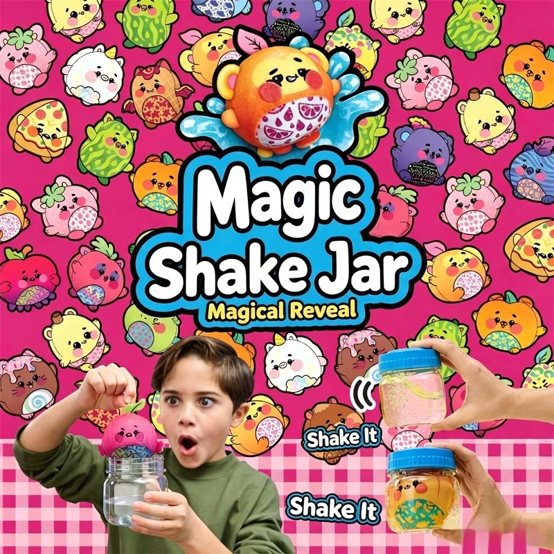 Peluche Magic Jellykins. Remplissez le récipient d'eau, secouez et découvrez votre nouveau jouet anti-stress en peluche (Spin Master).