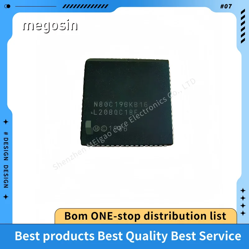 1pcs/lot N80C196KB16 80C196KB16 PLCC68 16-bit microcontroller chip