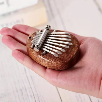Mini Kalimba 8 Key Thumb Piano 1 Pack Water Drop Style Cute Instrument Portable Exquisite Gift Set for Kids