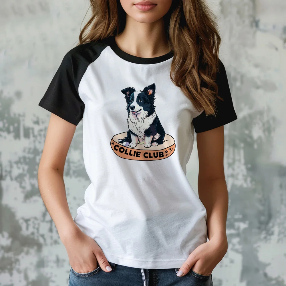 Border Collie t-shirts women designer anime comic Tee female 2000s y2k anime clothing