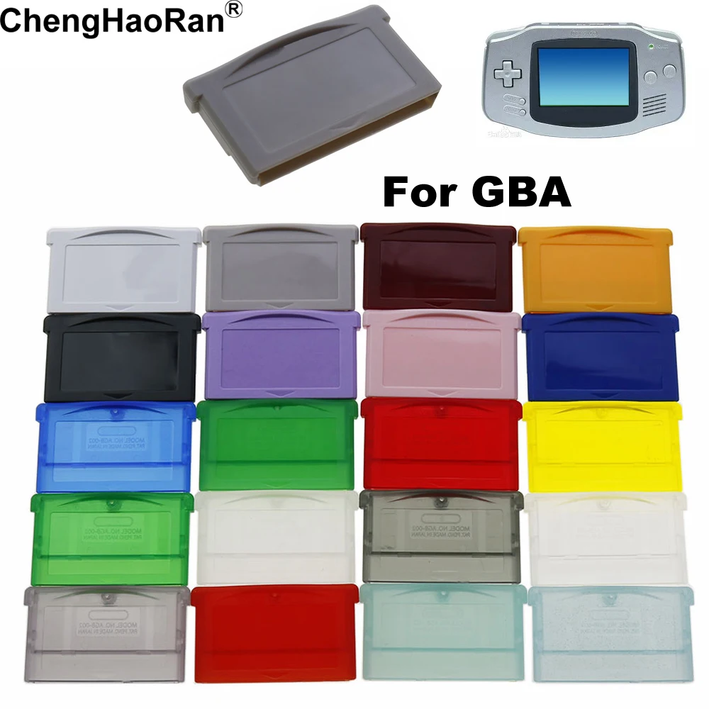 الجملة 20 ألوان عالية الجودة ل GBA لعبة واقية خرطوشة قذيفة الحال بالنسبة Gameboy مقدما تخزين علبة كرتون حامل