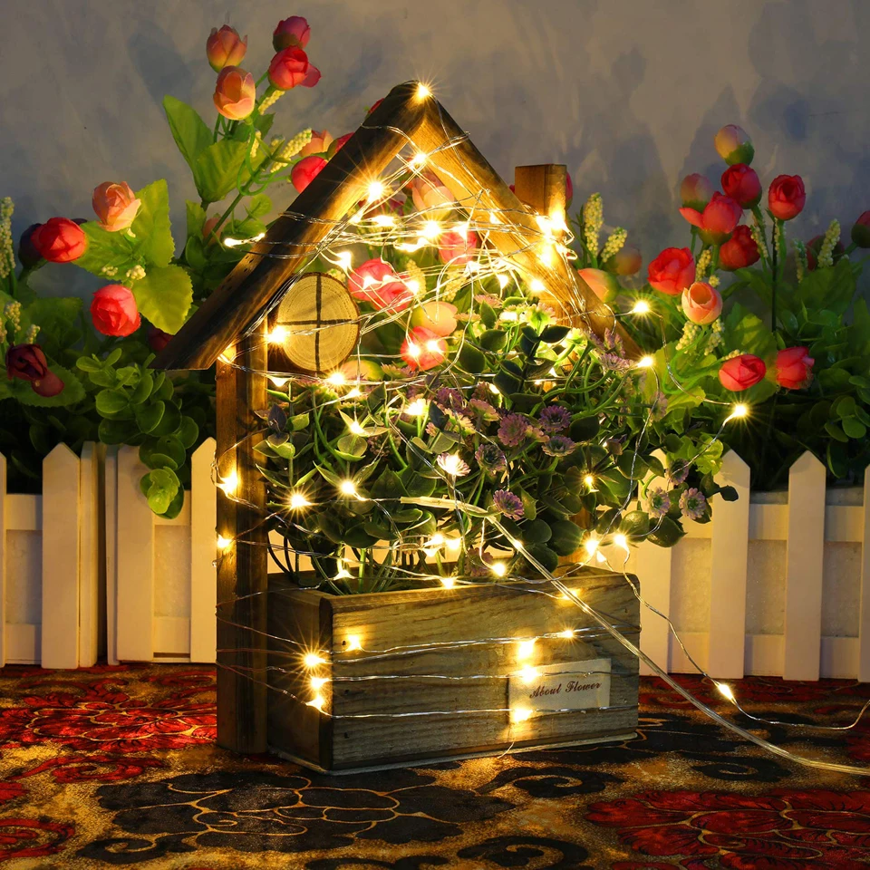 Lampu LED String Light Foto Clip Fairy Lights 10M USB Baterai Dekorasi Pohon Natal Garland Pernikahan Dekorasi Tahun Baru 2025