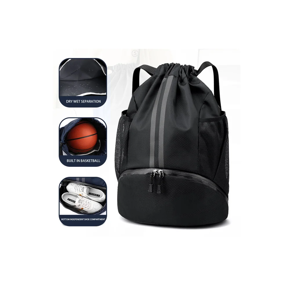 bolsa para equipamentos de basquete, bolsa para equipamentos de natação, bolsa de armazenamento feminina com compartimen