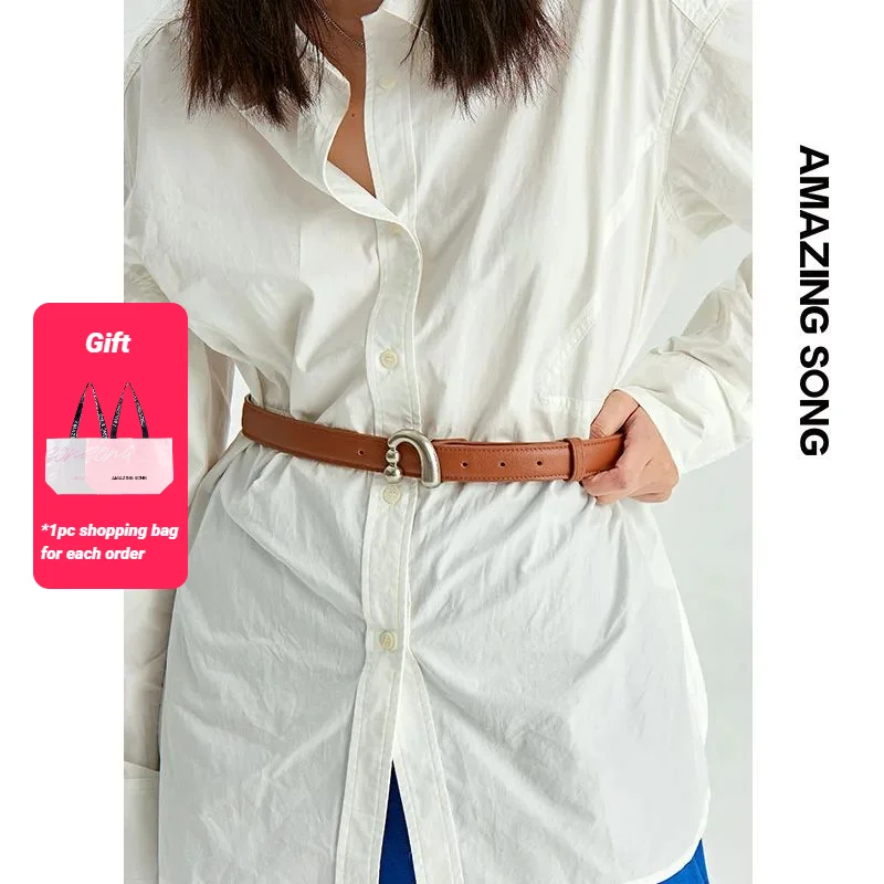 Amazing Song Metal Nail Buckle Belt Shirt Belt Women’s Belt Jean Waist Dress Belt Studs Belt Accessories