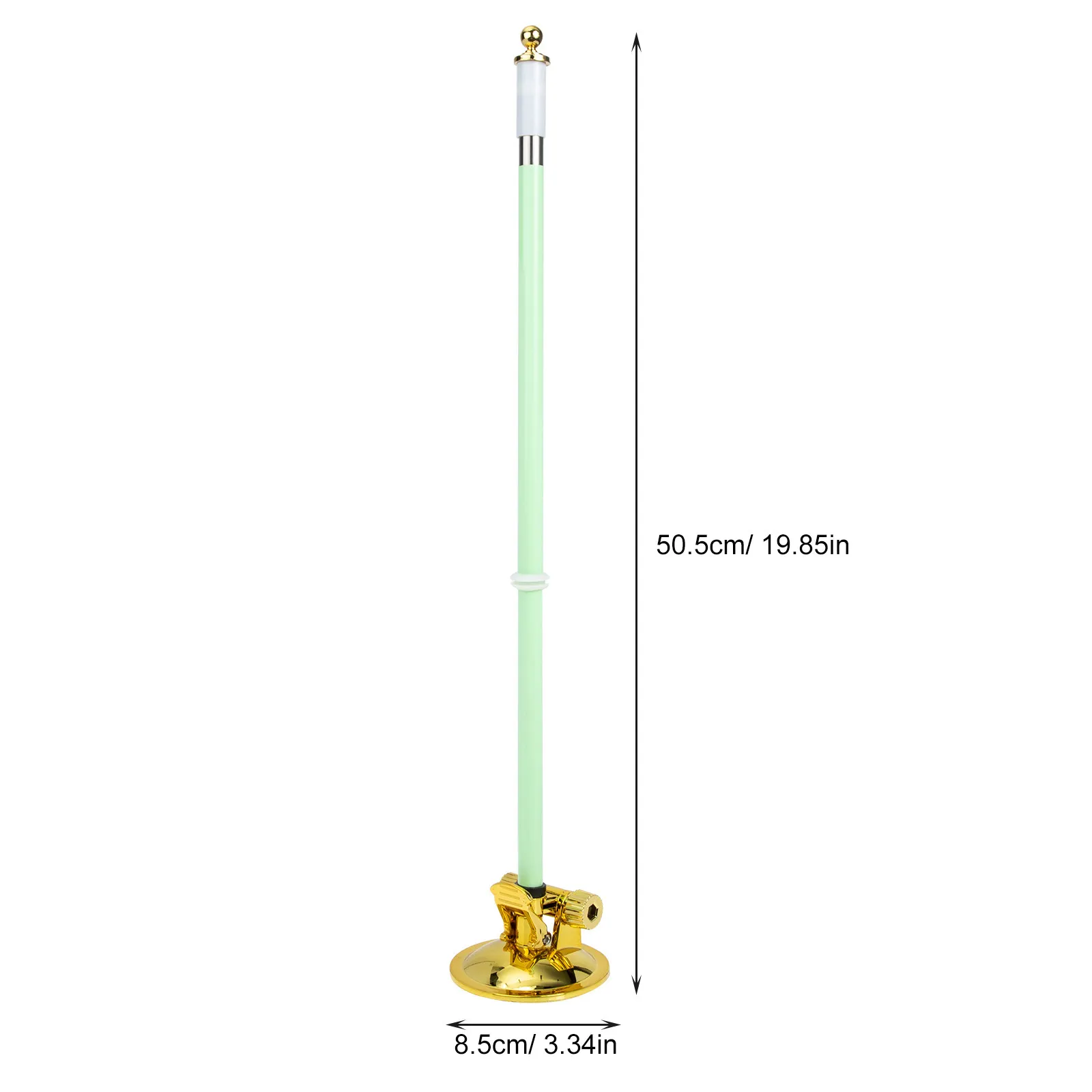Decorative vehicle flagpole for car owners to keep flag stable ABS and rubber
