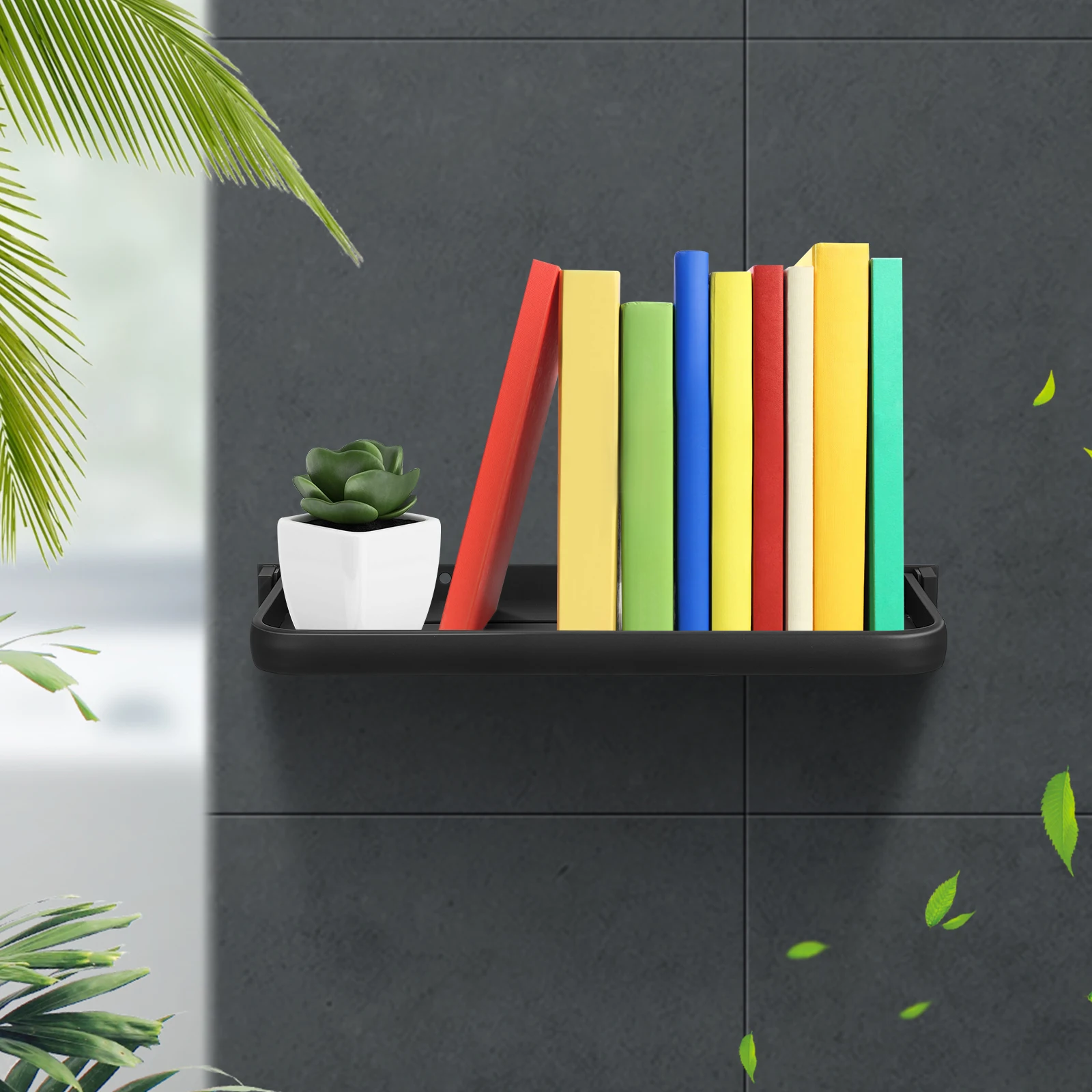 

2 Pcs Foldable Storage Shelf Wall Mounted Bathroom Vanity Organizers Space Saving Floating Rack No Drilling Laundry Room Kitchen