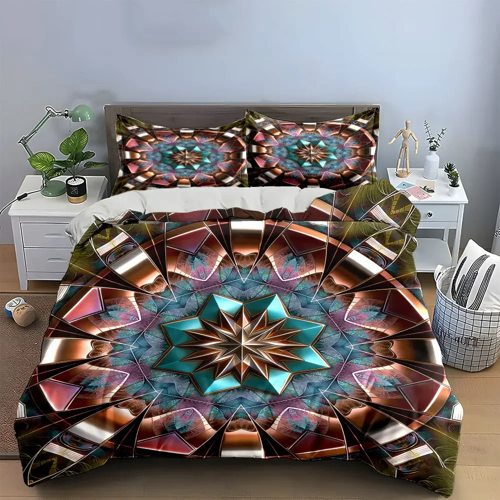 "Mandala Artwork Decorative Set" Soft Comfortable Duvet Cover Bedding Set Included 1*Duvet Cover & 2*Pillowcases, gift