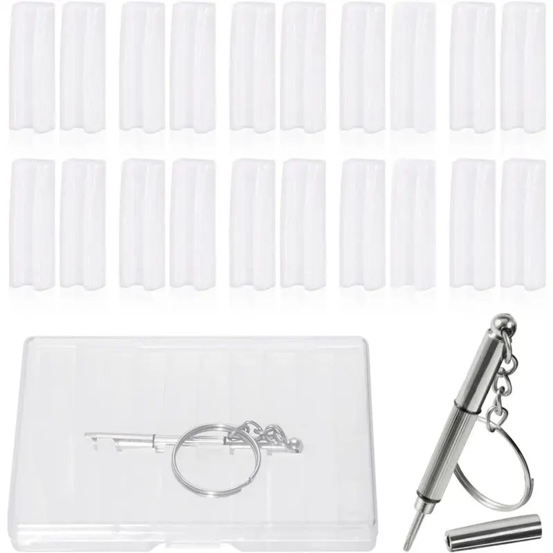 Y50A-For Flat Nose Plier Replacement Tips With Screwdriver Pair 10 Pieces For Flat Nose Pliers Nylon Included Storage Box