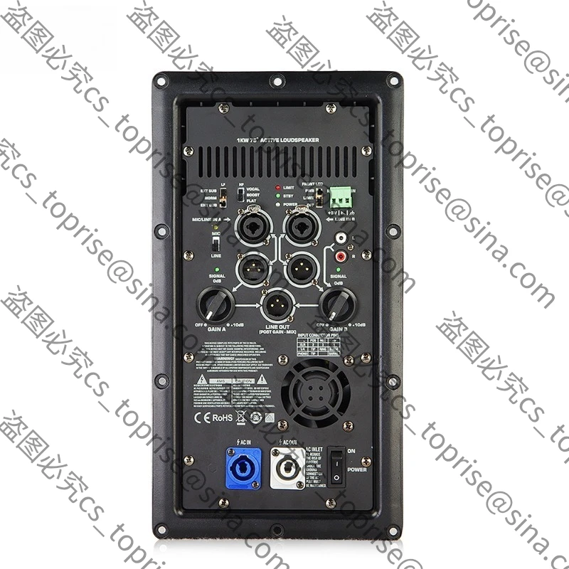 Suitable for 12-inch 15-inch 18-inch Professional Active Speakers, Digital Power Amplifier,Rear Panel Module for Performing Home