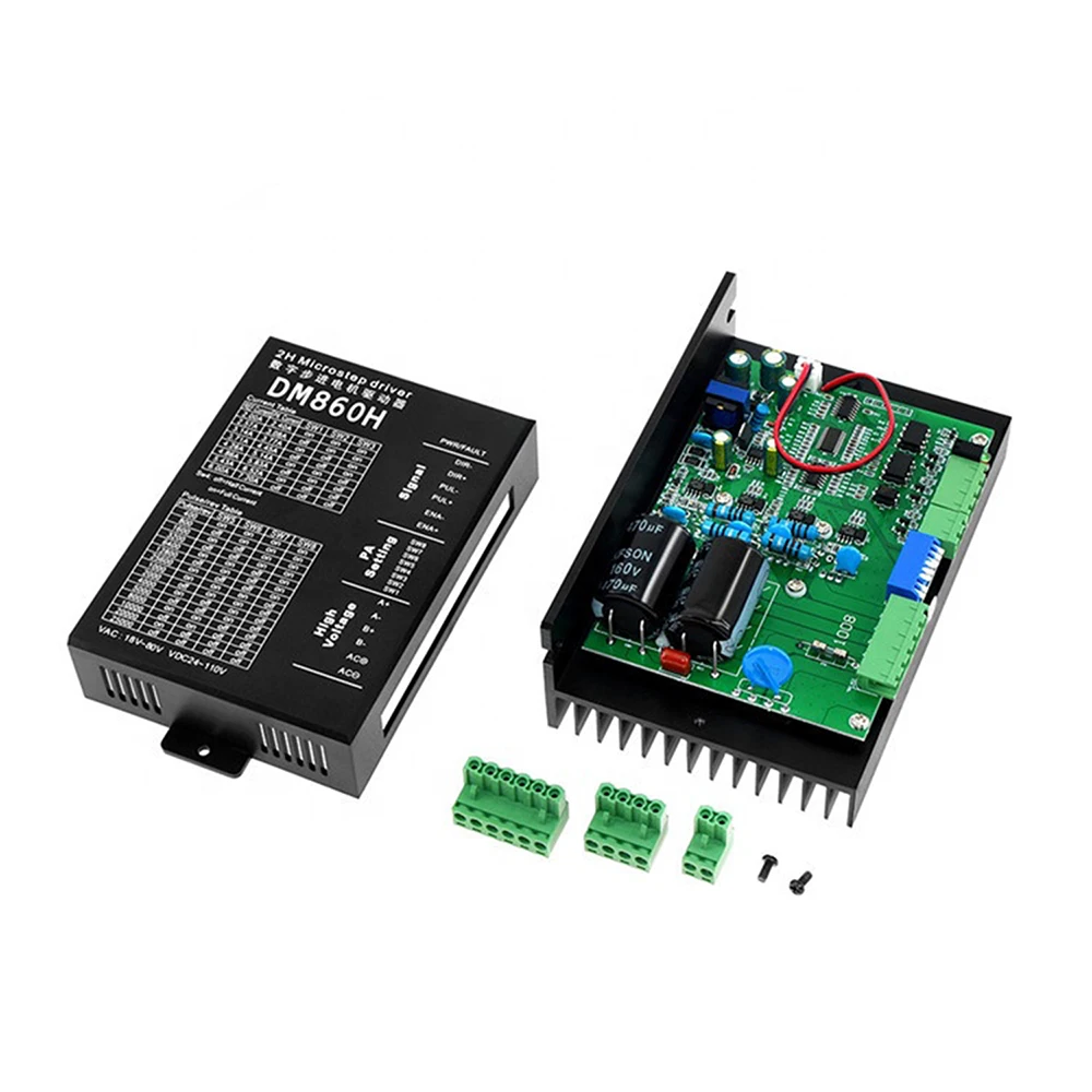 DM860H Step Motor Driver 2H DSP Microstep Driver Controller DC 24–110V/AC18–80V 7.2A for 57 86 microstep motor Nema 23 Nema34