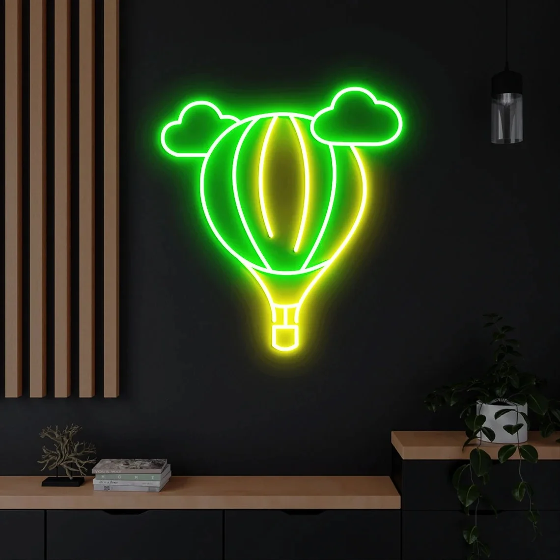 Hot Air Balloon Neon Sign Hot Air Balloon Bedroom Neon Sign Nursery Room Wall Art Decor Neon Sign