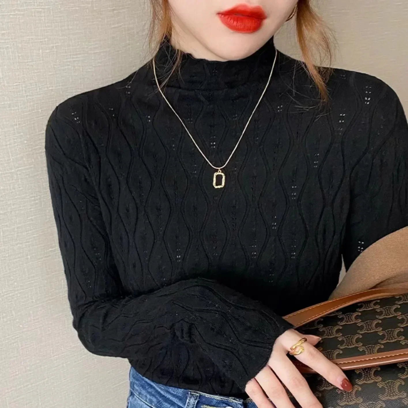 Winter Women Turtleneck Sweater Women Long Sleeve Sweaters Winter Knitted Slim Pullovers Jumpers Knitwears