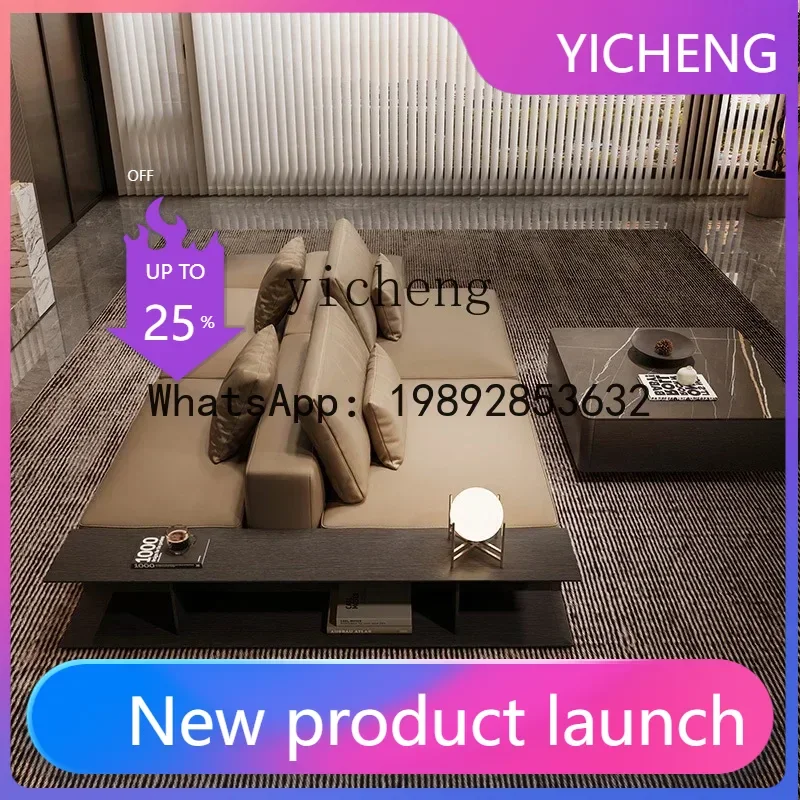 X2 double-sided island module sofa leather horizontal hall not against the wall  minimalism home decor