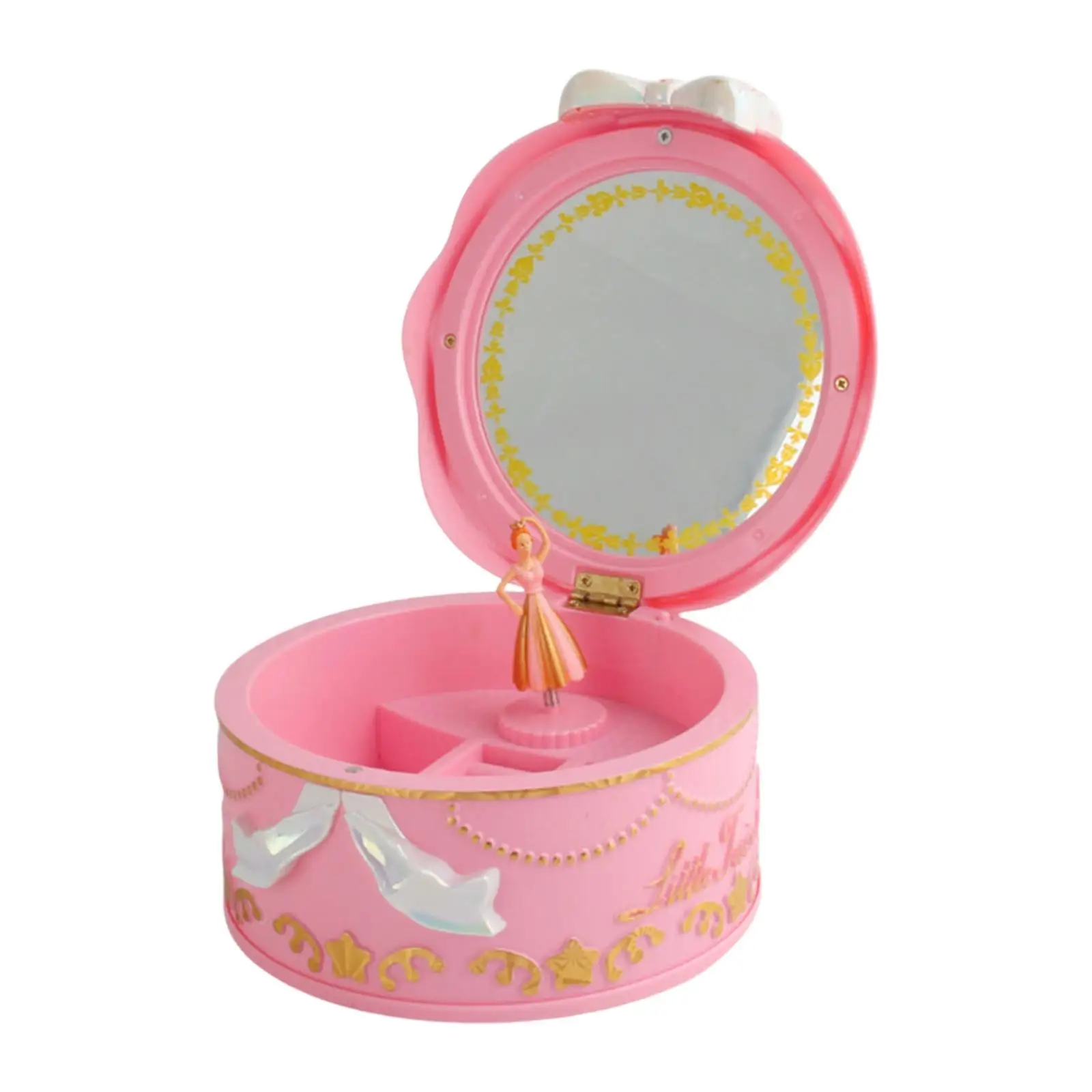 

Ballet Dancer Muc Box Novelty Jewelry Organizer for Household Dorm Bedroom Pink