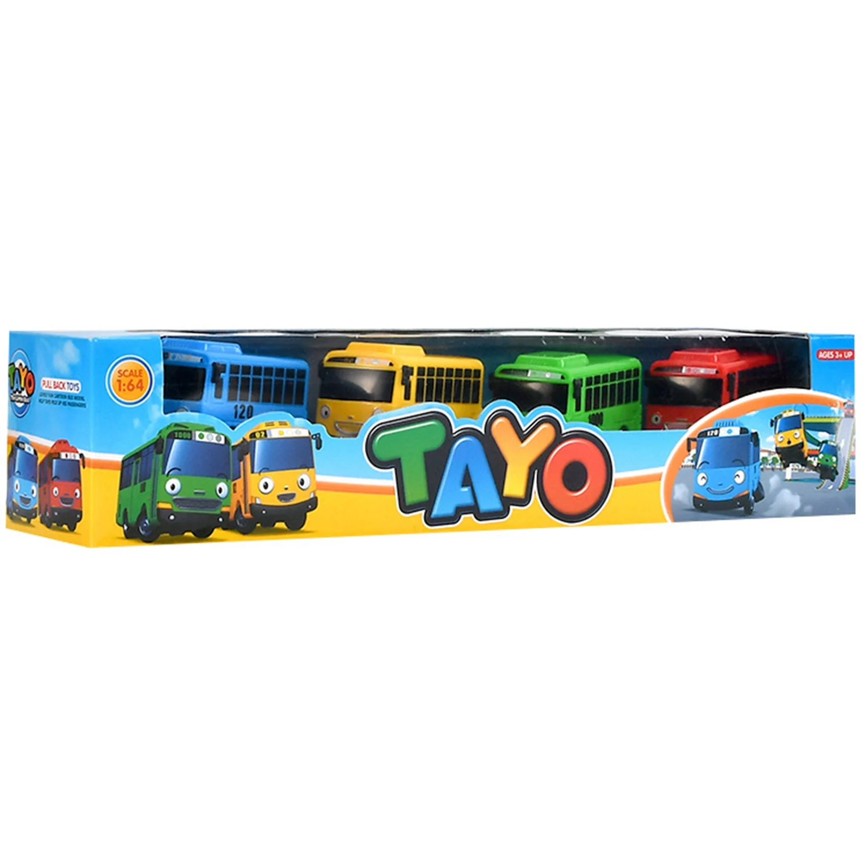 Mini Bus en Plastique à Nervures Arrière Bleu, Rouge, Jaune, Vert, Modèle de Voiture, Cadeau pour Enfant, 4 Pièces