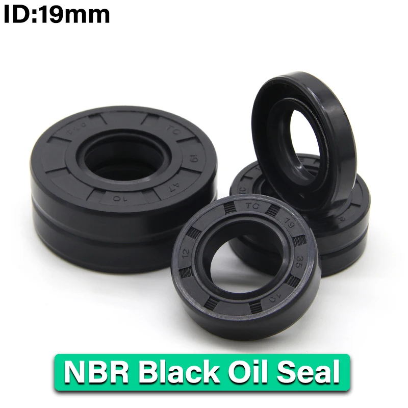 2/5pcs NBR Oil Seal ID 19mm TC-19*25/26/28/30/32/35/40/42/45/47*5/6/7/8/10mm Nitrile Rubber Shaft Double Lip Oil Gasket