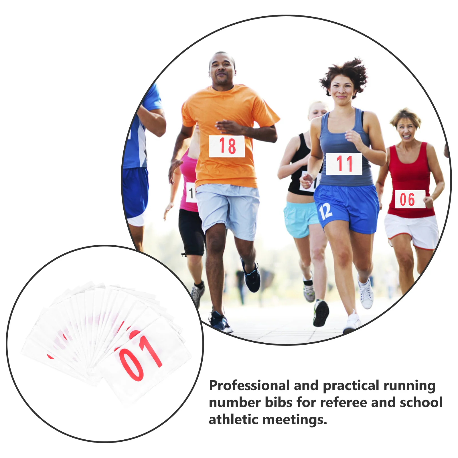 

20Pcs Competition Number Bibs High Quality Material Long Lasting Performance Ideal for Various Sports Race Bibs
