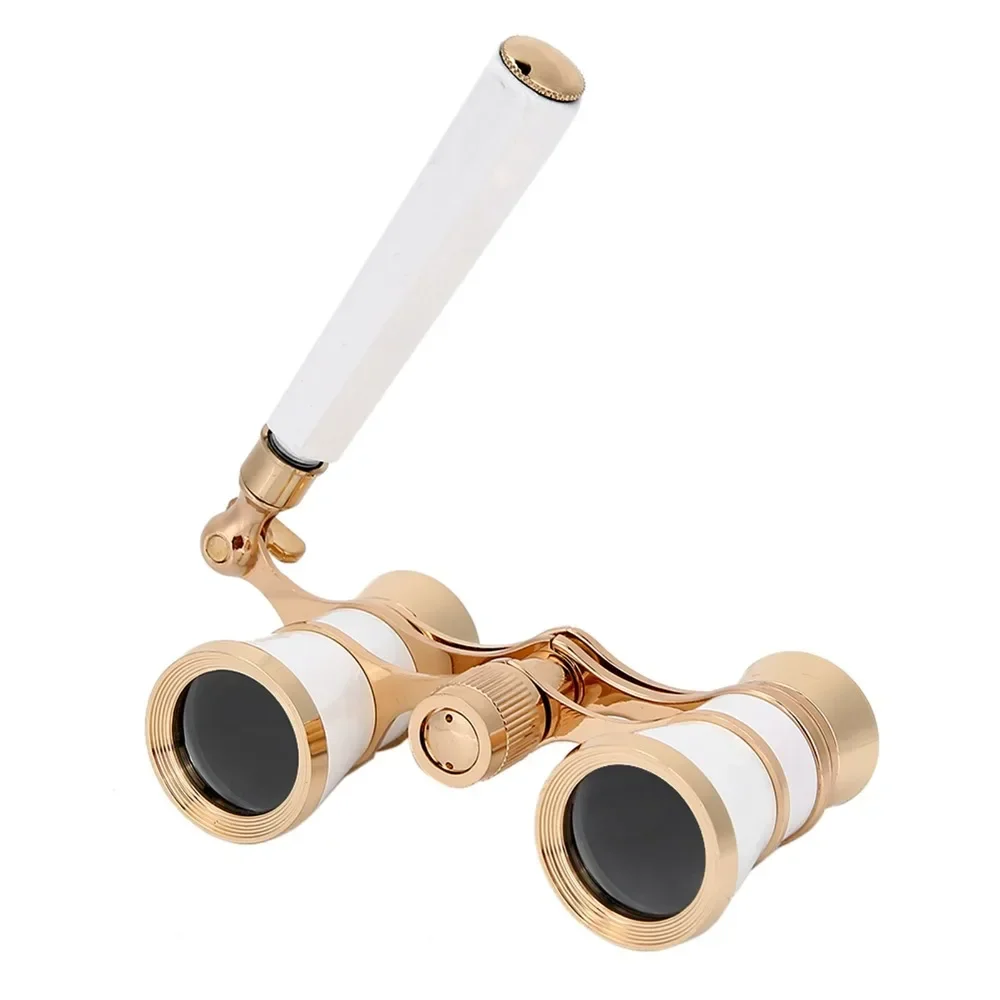 

3X25 Opera Binocular Telescope Theater Portable for Women Girls Children White