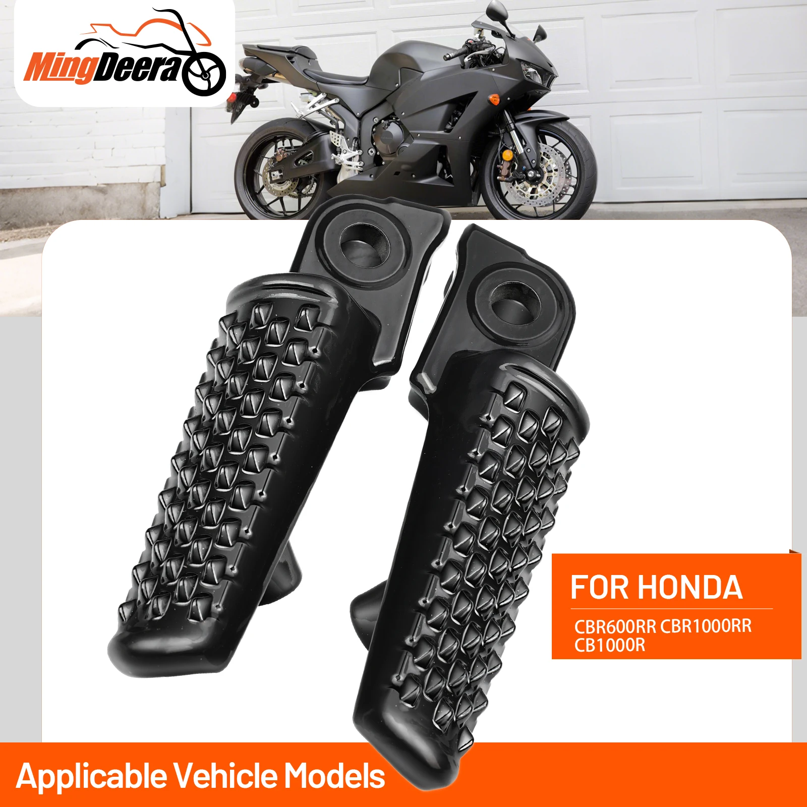 

Motorcycle Front Foot rests Foot pegs For Honda CBR600RR 2003-2020 CBR1000RR 2004-2019 CB1000R 2008-2019 Motorcycle Footrests