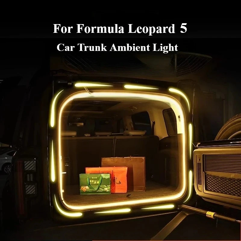 

For Formula Leopard‌ 5 Car Trunk Ambient Light Automatic Sensing Upgrade Decorative Dynamic Light Strip Outdoor Camping Lighting