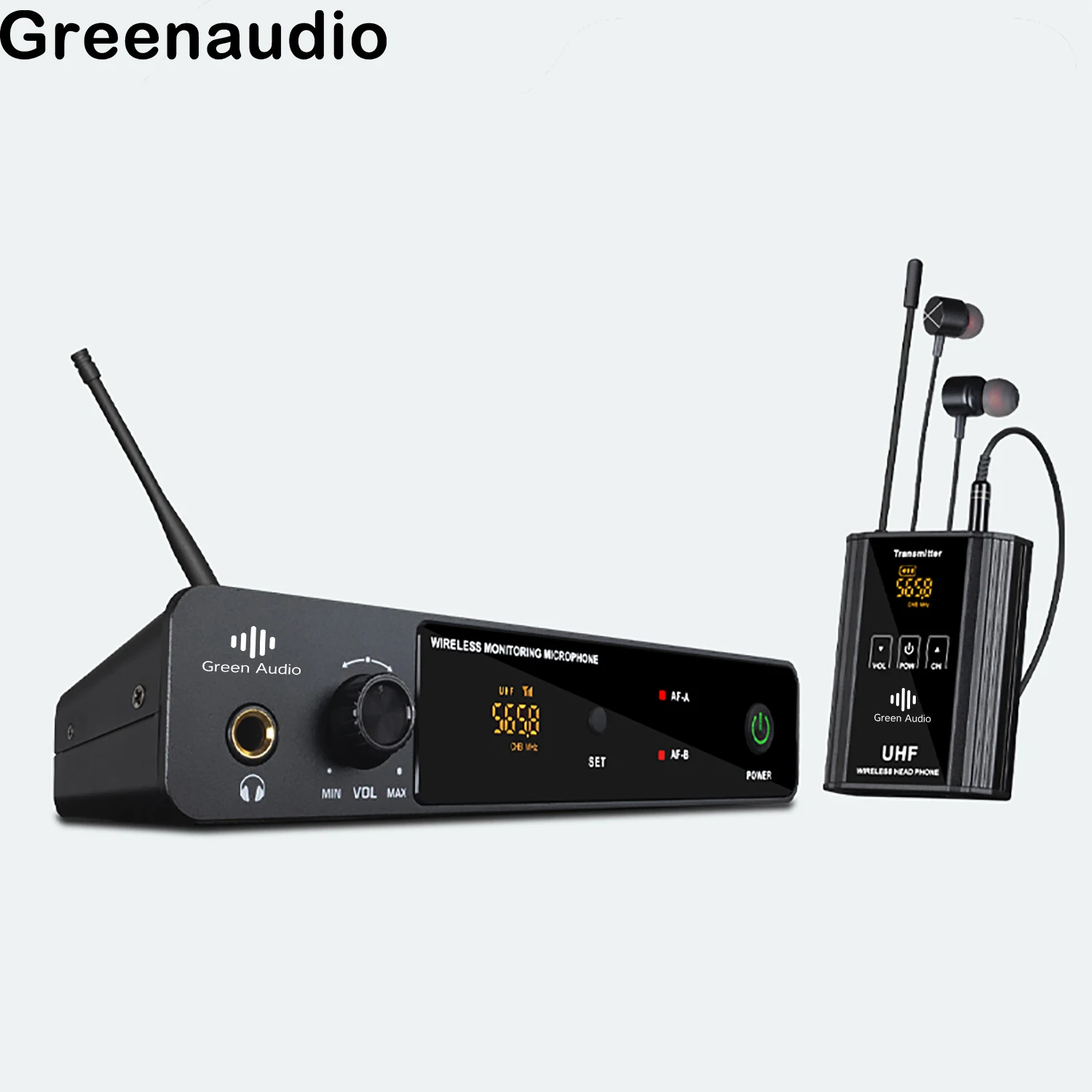 

GAW-JT02 Portable Lavalier Wireless Microphone Wireless In-Ear Monitoring System for Profession Stage Performances and Real Live