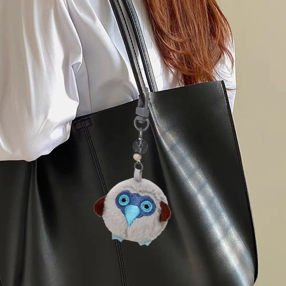 พวงกุญแจตุ๊กตานก PP Cotton เหมือนจริง นุ่มฟู สบายตา ของสะสมจี้กระเป๋าเป้ลายการ์ตูนสัตว์