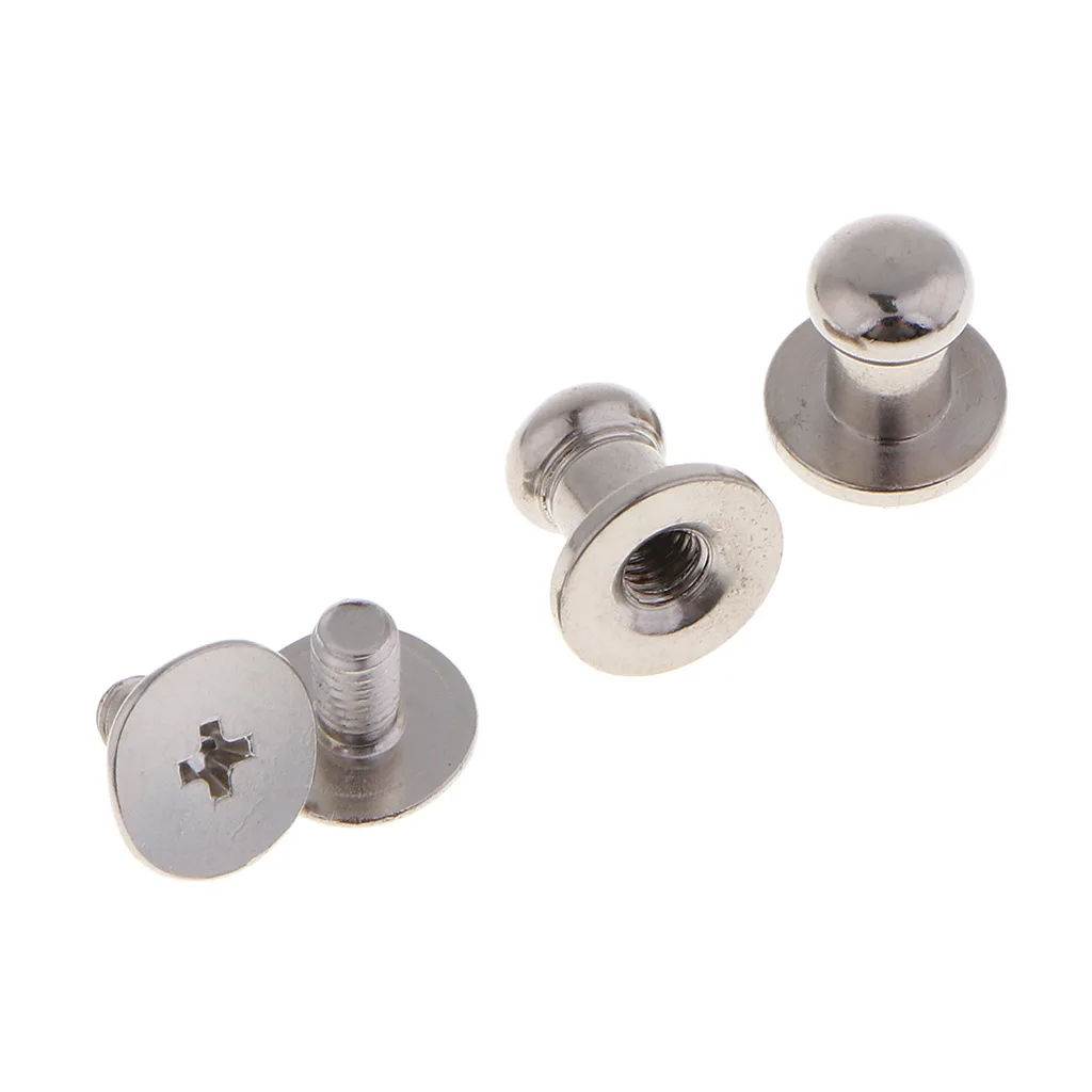 Swivel Rivet Studs Screw Back Iron Ring Rivets for Leather Bags Belts and DIY Crafts