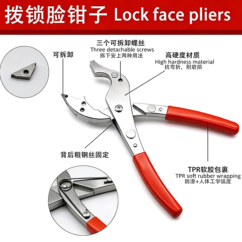 Car Door Cover Disassembling Clamp Pliers Locksmith Tools Car Door Lock Cylinder Pliers Tools