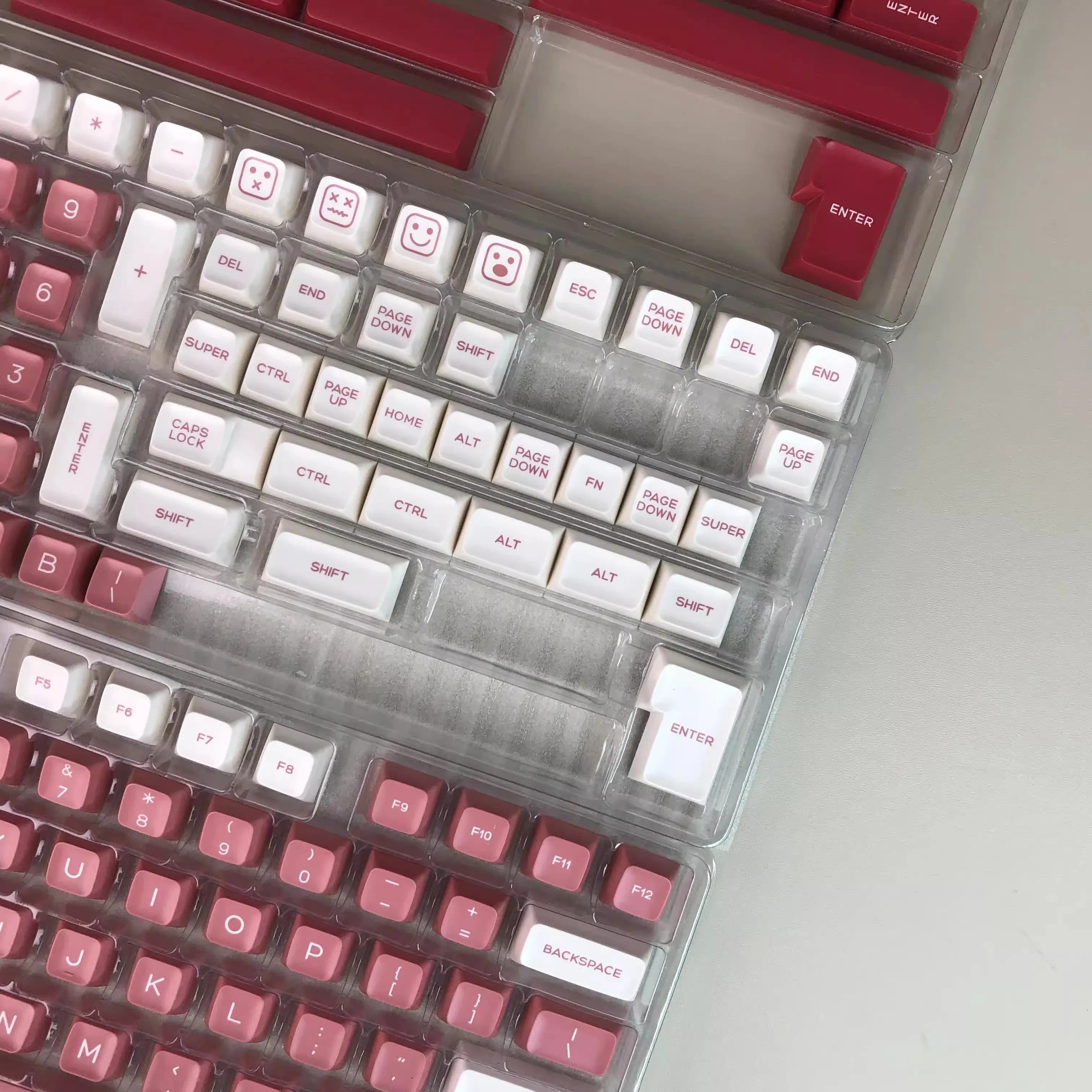 GMK Lychee powderKeycap SA Profile Keycaps PBT Double Shot Key Caps Set ISO Enter 7U Spacebar for Custom Mechanical Keyboard KIT